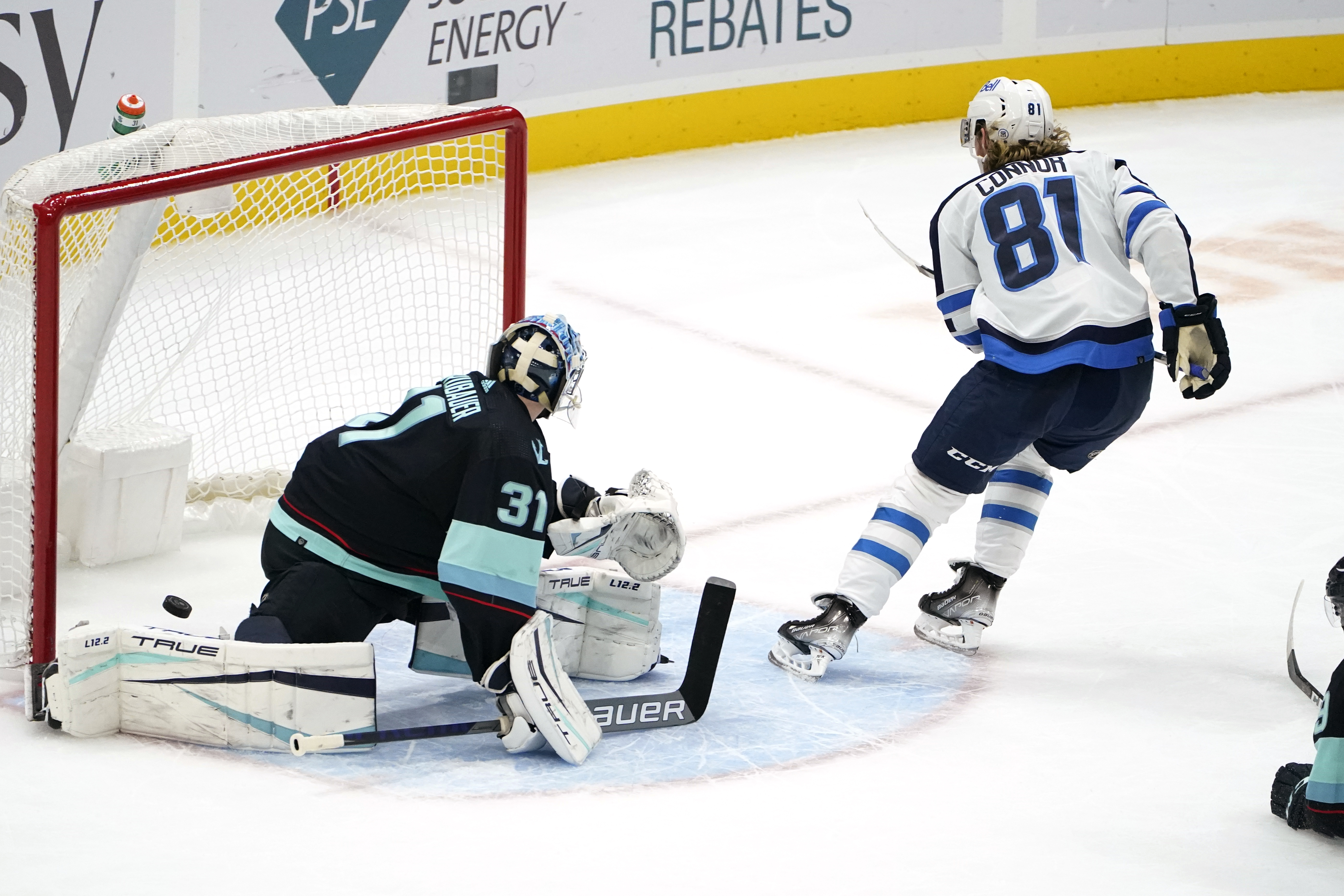 Kyle Connor Winnipeg Jets rally past Seattle Kraken season finale 