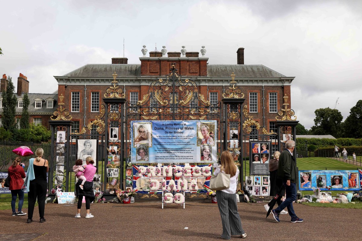 Tributes For Diana Princess of Wales at Kensington Palace in London, on what would have been her 60th birthday.