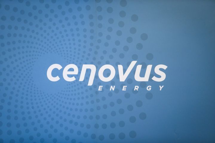 The Cenovus logo is seen at the company's headquarters in Calgary, Alta., on November 15, 2017.  