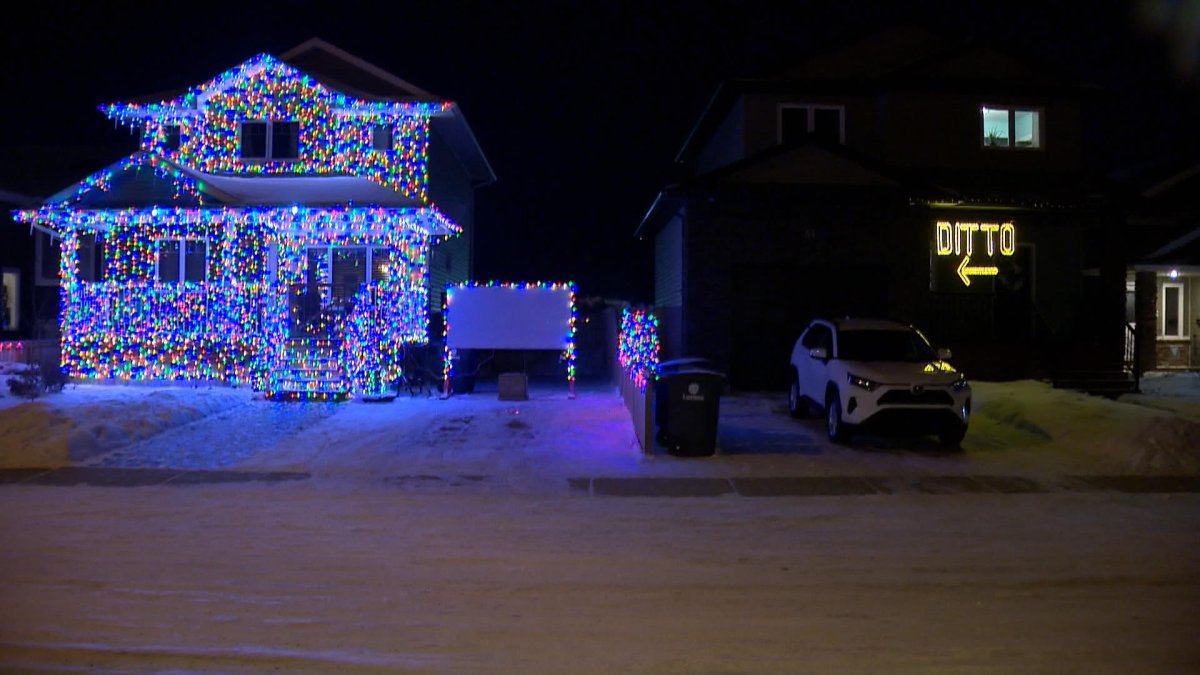The 'Ditto' lights display at 66 Martens Cres. in Warman, Sask.