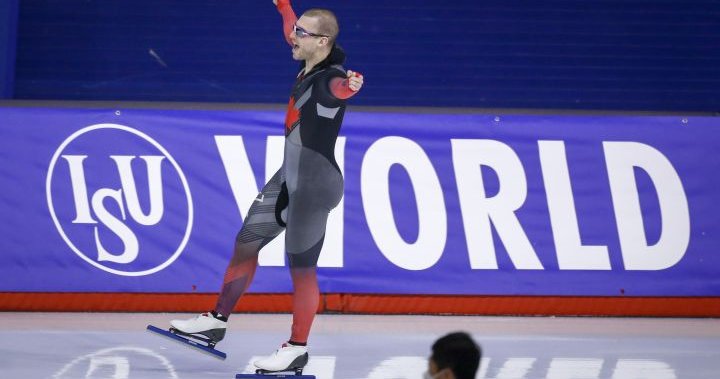 Speedskater Laurent Dubreuil shatters Canadian record at World Cup stop in Calgary