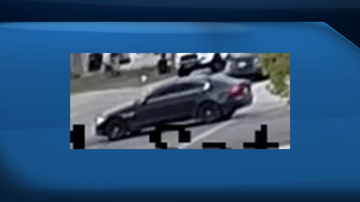 Edmonton police said the man has association with this black Jaguar vehicle.