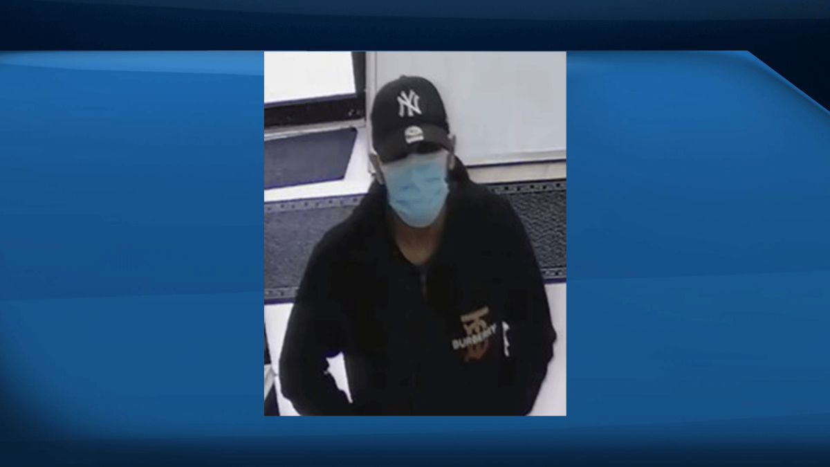 Edmonton police are looking for a man they believe is responsible for two robberies in August 2021.