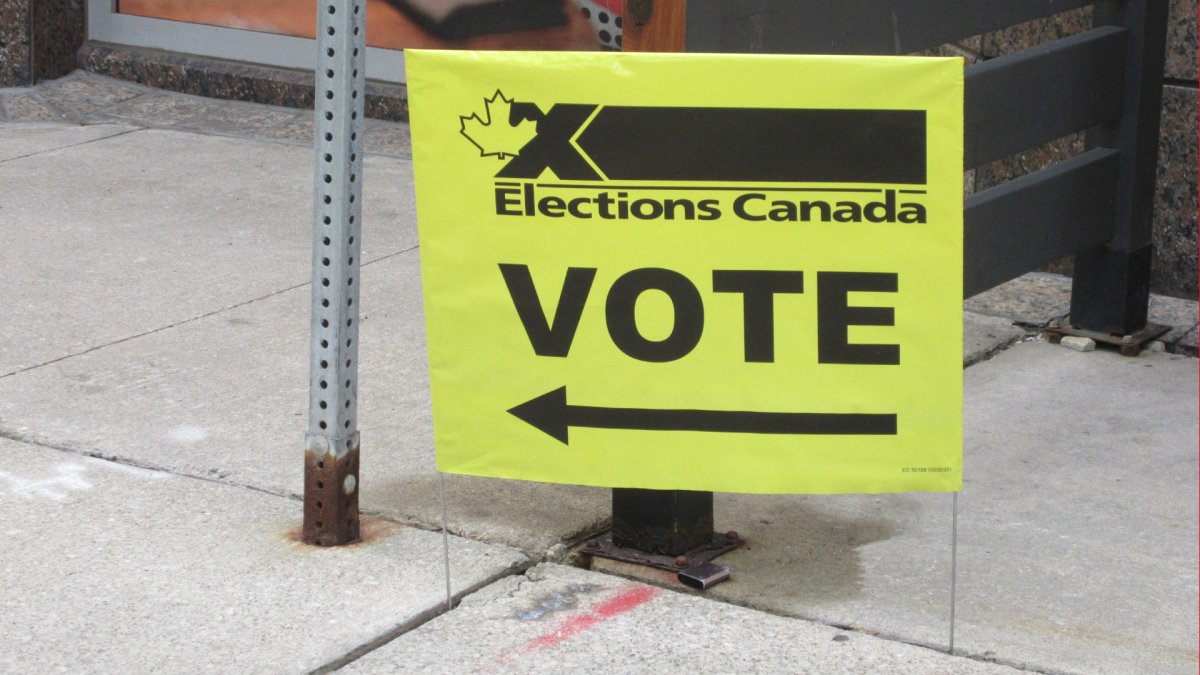 An Elections Canada sign.