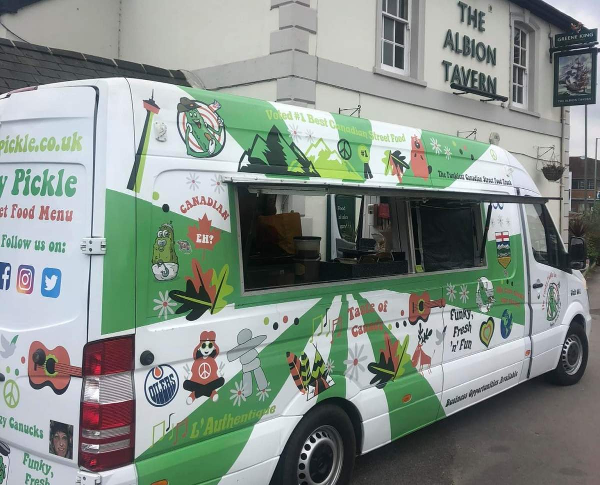 The Funky Pickle Co. Ltd. food truck in England.