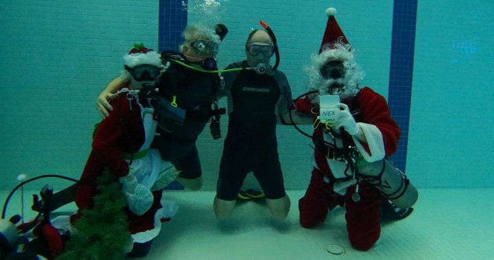 Scuba diving Santa Claus makes a splash in North Battleford