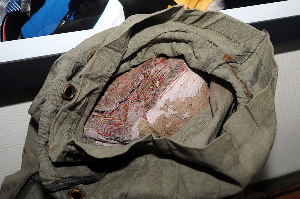 A photo taken in 2012 shows the bag of diplomatic mail belonging to the Indian Government, which was found at des Bossons glacier.