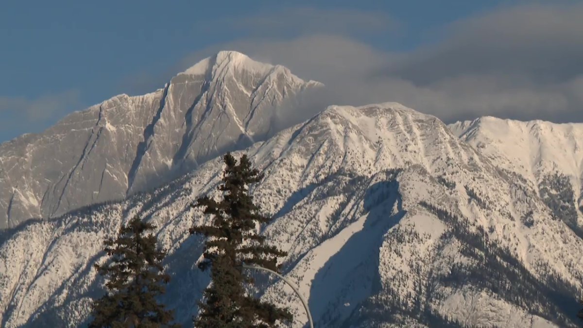 The Rocky Mountains as seen from Marmot Basin ski resort in Jasper, Alta. in December 2021.