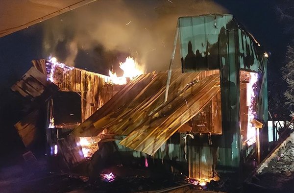Fire destroyed the lift control building for the North Star Express quad chair at the Kimberley Alpine Resort. 