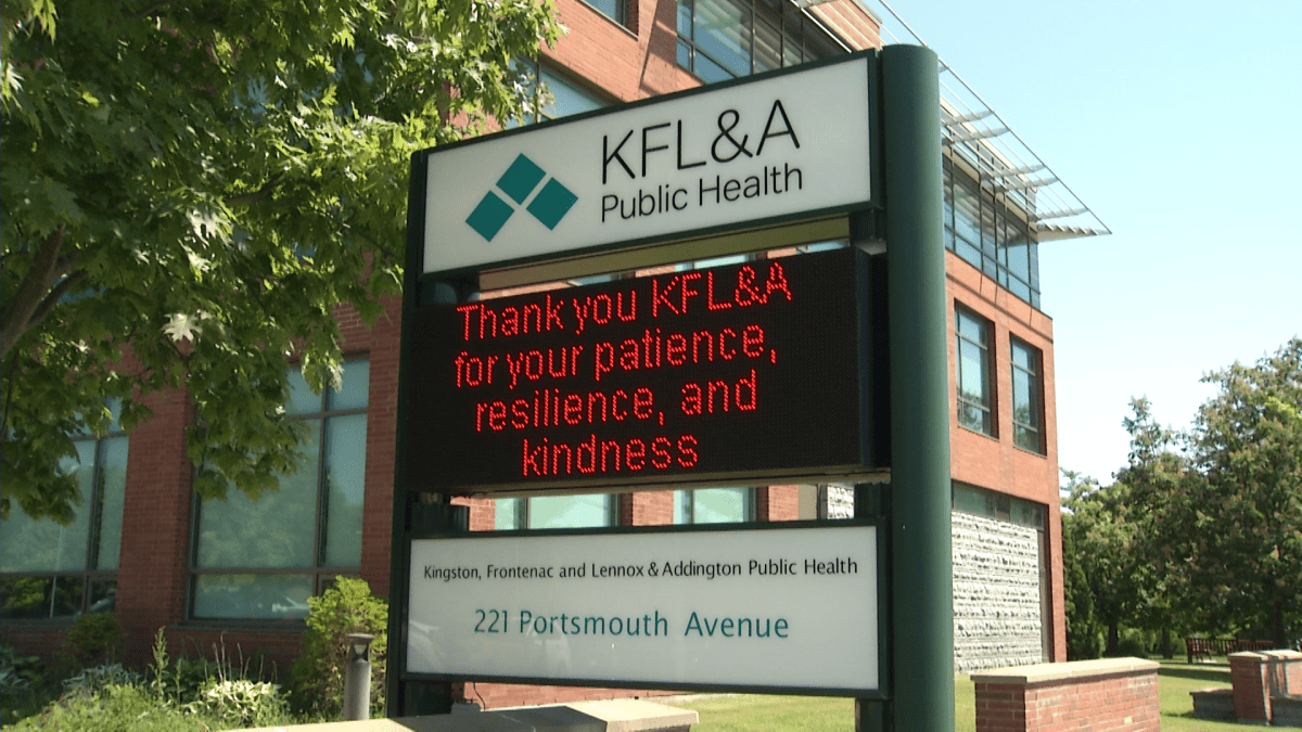 KFL&A Public Health sign.