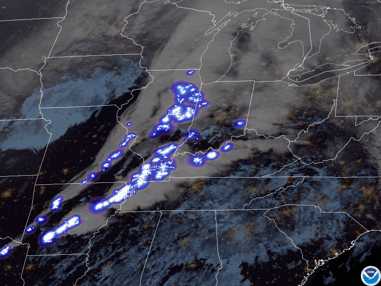 Kentucky tornado animation of the storm system that moved through the Midwest.
