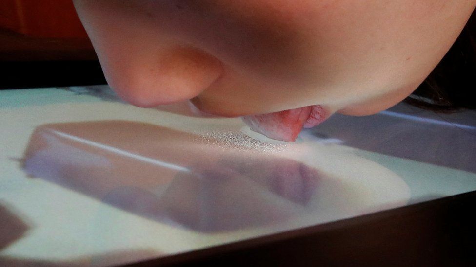 Inventor creates Willy Wonka-style lickable TV screen that tastes