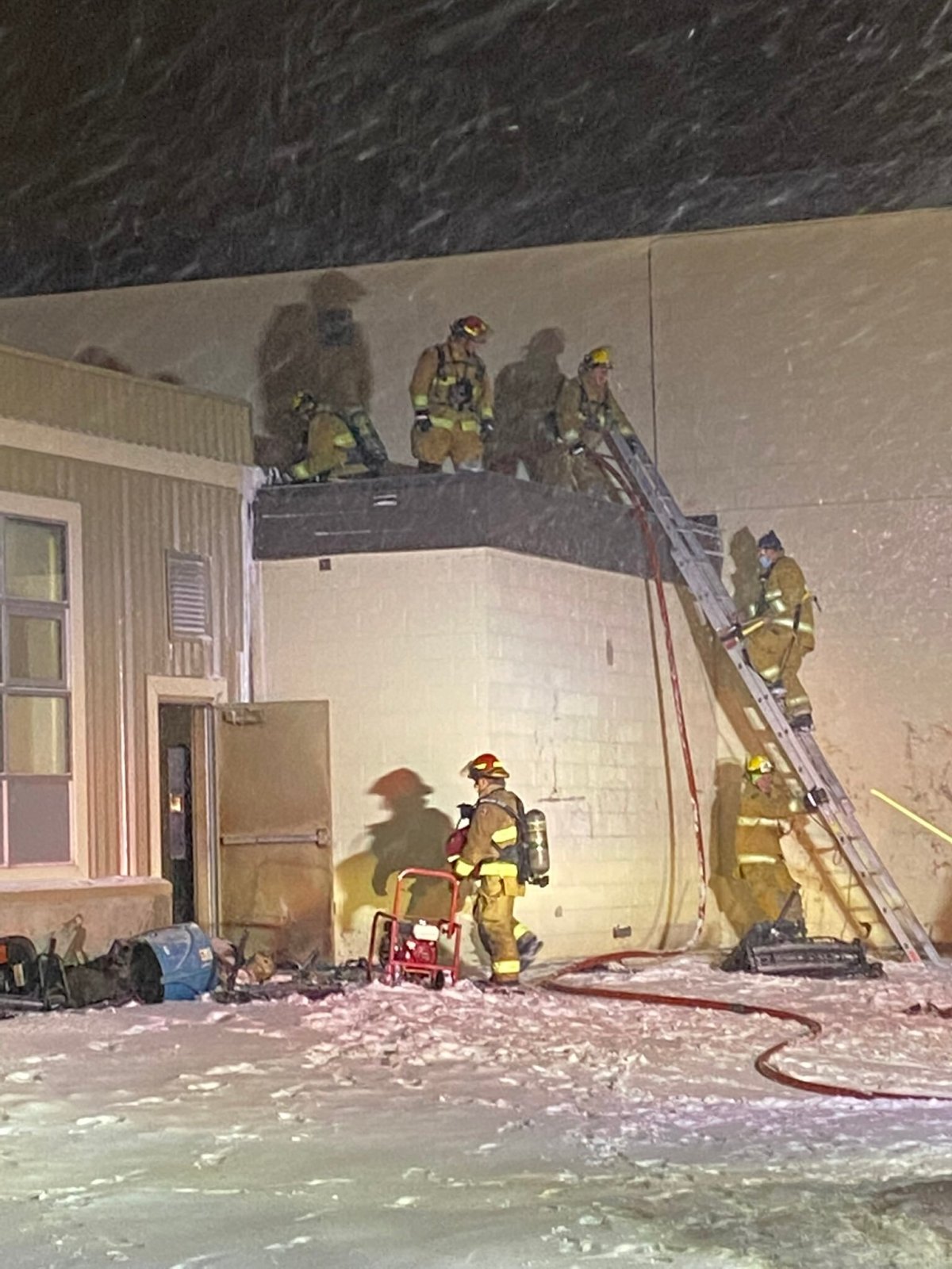 Regina Fire Crews responded to a fire at McVeety School Wednesday night.