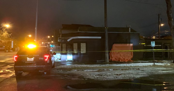 Body found after fire breaks out at abandoned building in central Edmonton