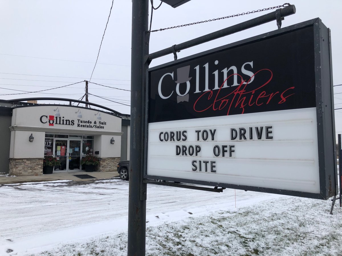 Collins Clothiers in south London played host to one of several drop off locations on Thursday during the latest edition of the Corus Radio London toy drive.