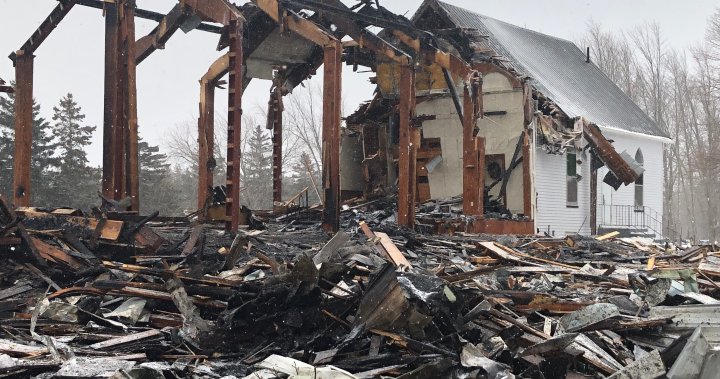 Century-old church destroyed by fire in small New Brunswick community