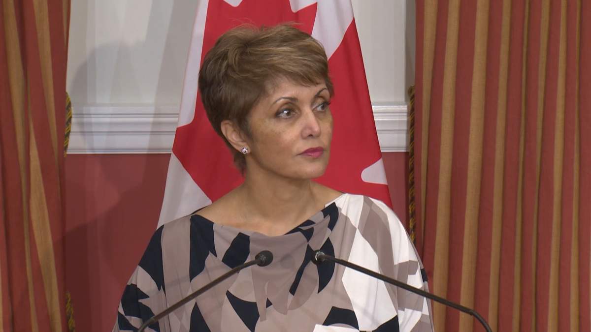 Calgary Mayor Jyoti Gondek speaks out against Quebec's Bill 21, pictured on Dec. 15, 2021.