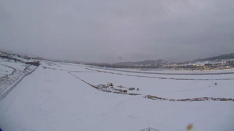 Weather conditions at Kelowna International Airport on Friday, Dec. 24, 2021.