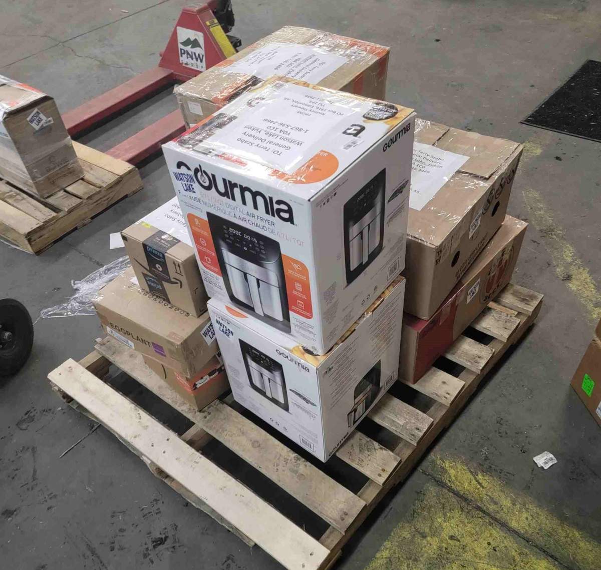 Packages bound for Watson Lake, YT.