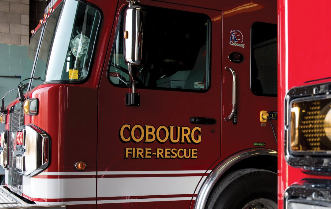 Cobourg police and firefighters are investigating an apartment unit fire on King Street East on March 6, 2023.