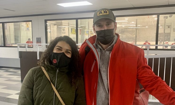 Shayne Hill and Curtis Glencross ran into each other again at a minor hockey game in Airdrie.