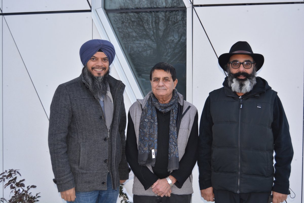 The Okanagan Sikh Temple and Cultural Society members Amarjit Singh Lalli, Sewa Bains and Andy Sandhu.