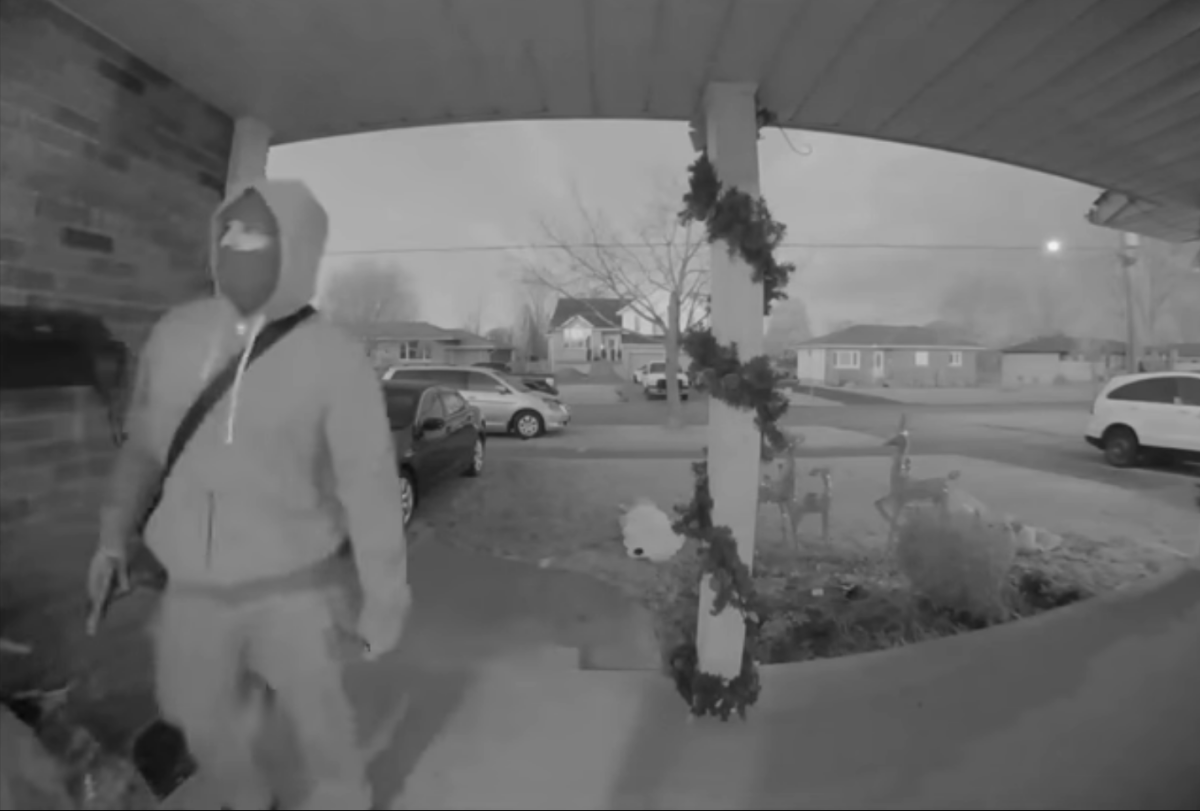 Police have released surveillance footage of an armed robbery at a home in St. Catharines early Tuesday.