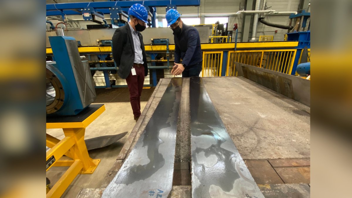 A Hamilton laboratory, operated by Natural Resources Canada (NRCan), is rolling steel from the USS Arizona, one of the battleships that sank during the 1941 attack on the island of Oahu. Dec. 7, 2021 is the 80th anniversary of the attack on Pearl Harbor in Hawaii. 