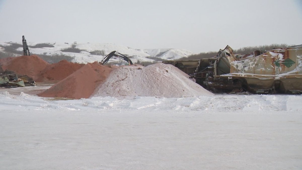 A CP feight train carrying potash derailed Tuesday night near Craven, SK