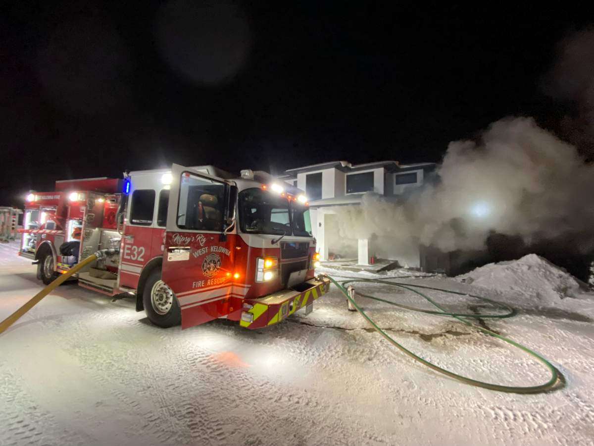 Just before 9pm last night, firefighters from West Kelowna Fire Rescue responded to reports of a fire inside a home on Menu Rd. 