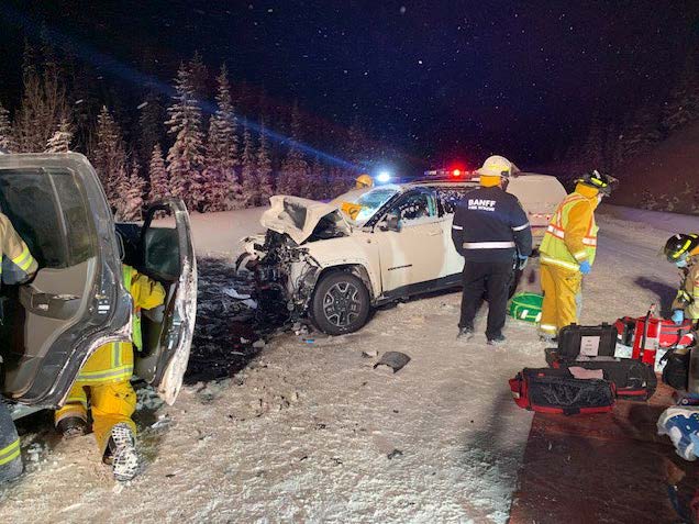 RCMP are looking for witnesses to this crash near Boom Lake Dec. 18, 2021. 