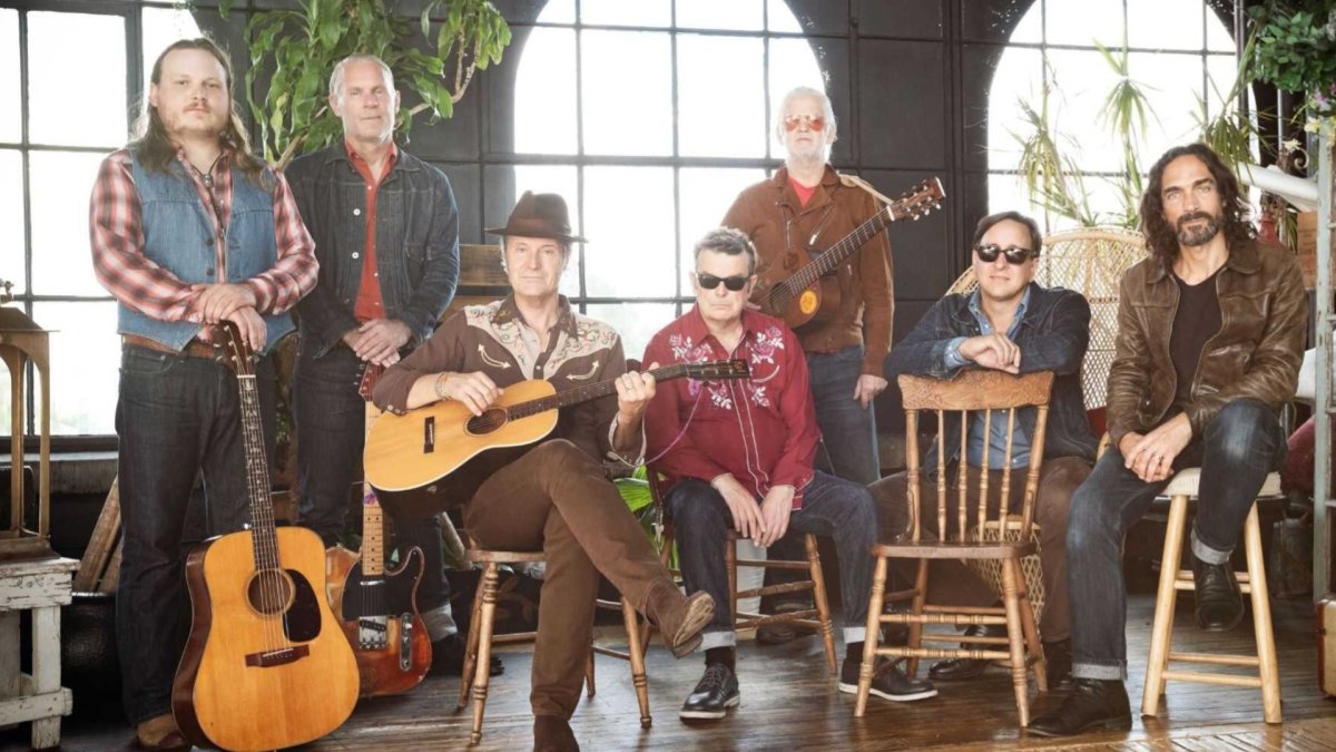 Blue Rodeo publicity photo promoting the band's 2021 'Many A Mile' Tour.