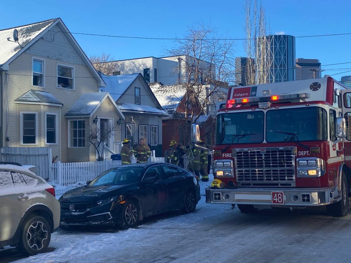 Fire crews respond to a house fire in Bridgeland Dec. 9, 2021. 