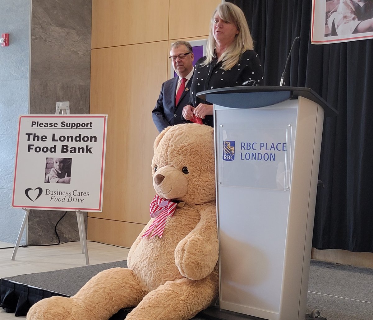 The 2021 edition of the Business Cares Food Drive in London, Ont., kicked off at RBC Place on Dec. 1, 2021.