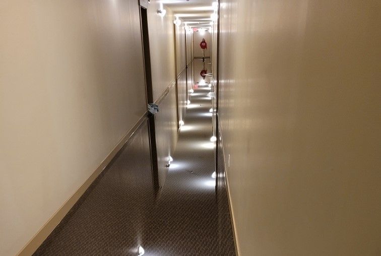 Flooding at the Legacy Gate Condominiums in southeast Calgary on Wednesday.
