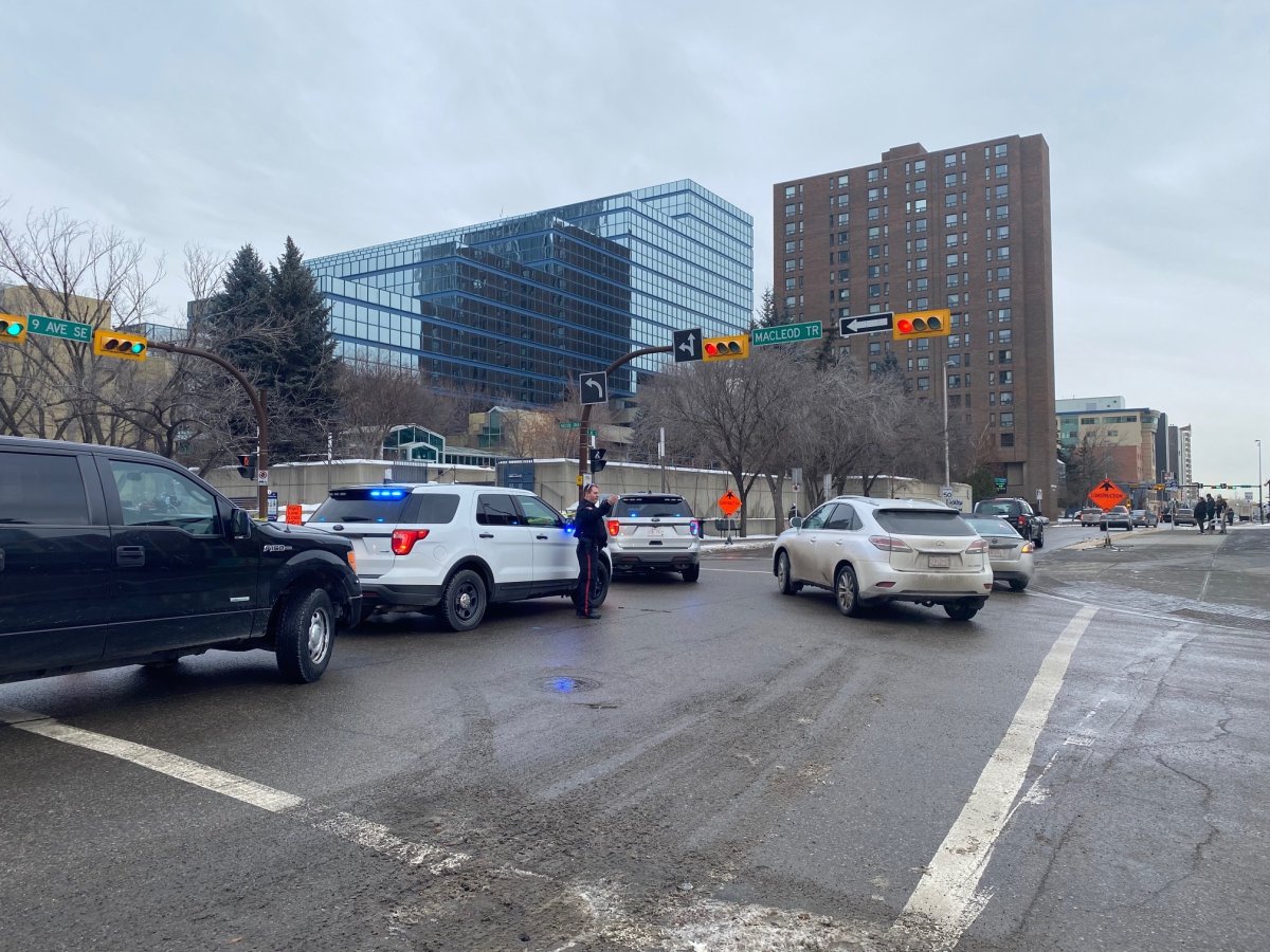 A woman was taken to hospital in serious condition Wednesday, Dec. 22, 2021 after she was struck by a truck in the area of 9 Avenue and 1 Street S.E.
