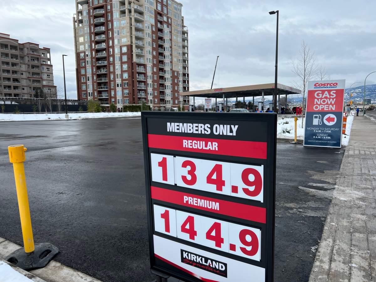 Kelowna's Costco gas bar opened Friday, Dec. 10. 