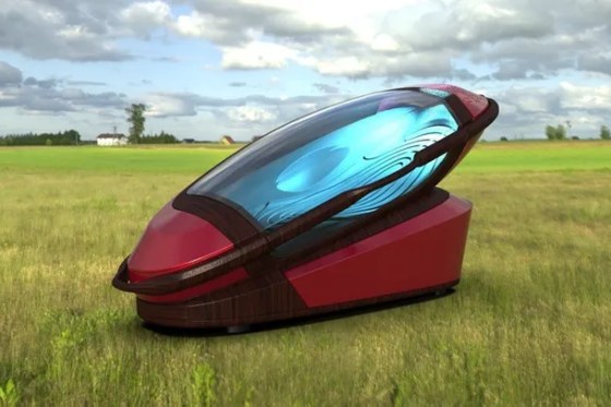 A rendering of the Sarco Suicide Pod.
