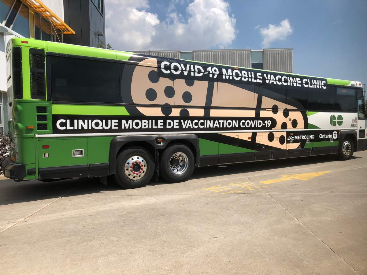 A Go-Vaxx bus mobile clinic as seen in Aug. 2021.