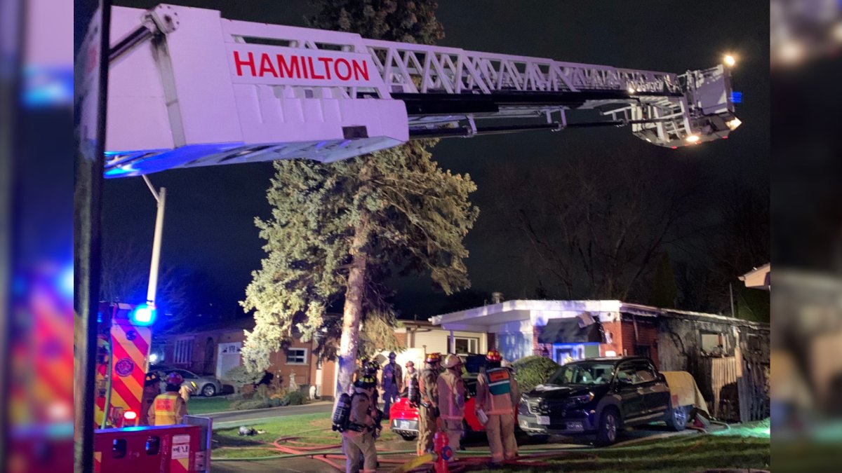 Two homes were damaged by fire at Meadowlark Drive on Hamilton Mountain, Thursday, Dec. 2, 2021.