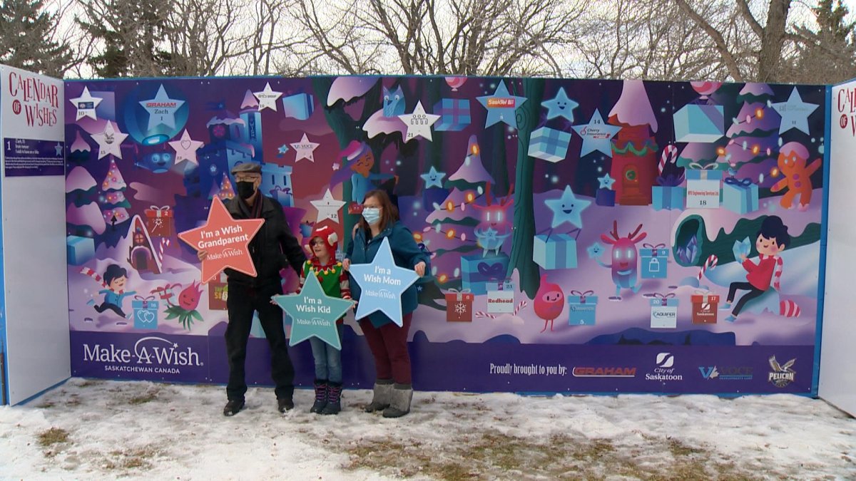 Each week day at noon until Dec. 24, Make-A-Wish Saskatchewan will open one door to reveal a granted wish.