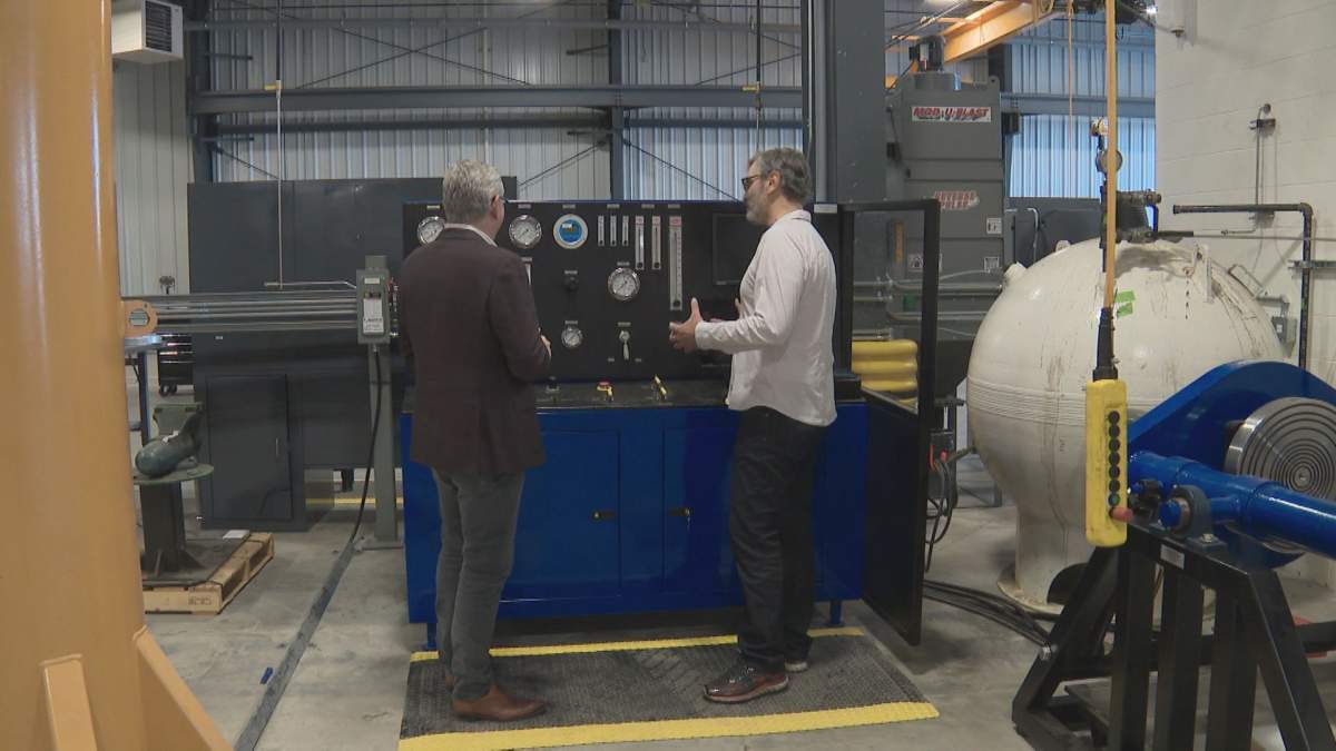 Nautical Energy CEO Mark Tonner meets with local partner Spartan Controls Peace Region GM Paul Naphin in Grande Prairie, Alberta.