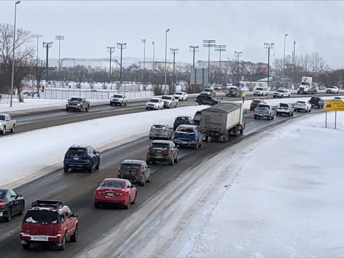 Regina police officers are currently responding to upwards of 10 collisions on Ring Road. .