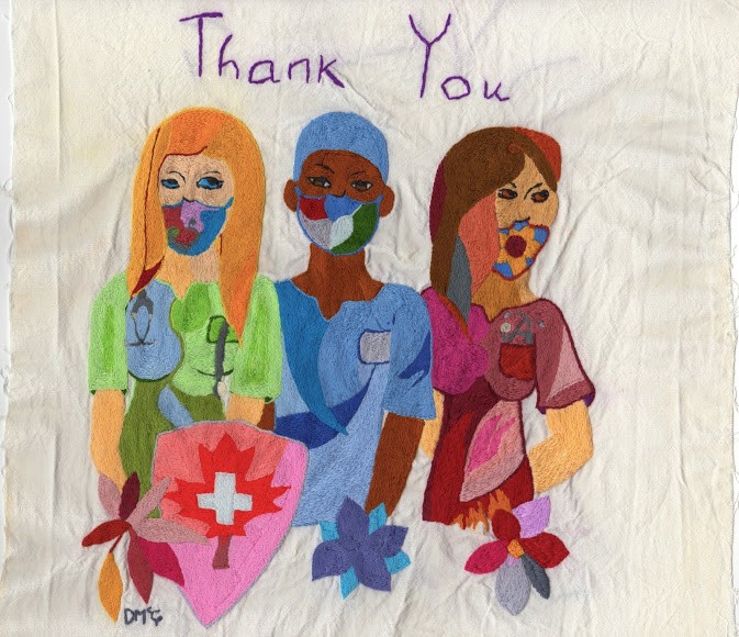 “While I learned to do this a long time before the pandemic, I created several embroideries, including an embroidery celebrating health care workers. It took a year to finish.” — Daniela McGonigal, Calgary, Alta.