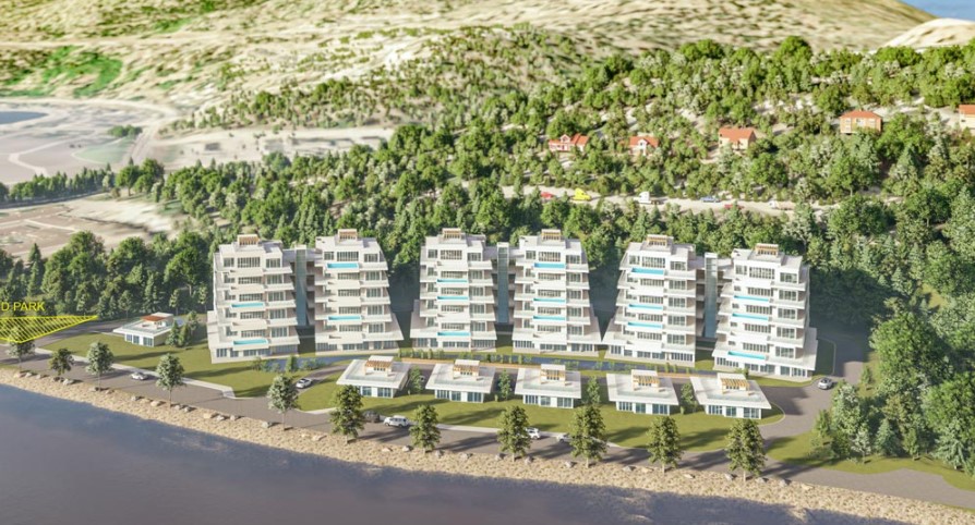 A company called Porchlight Development is pitching   a 49-unit tourist and residential project that includes six  luxury beach-side bungalows for the currently sprawling tent and RV campground. 