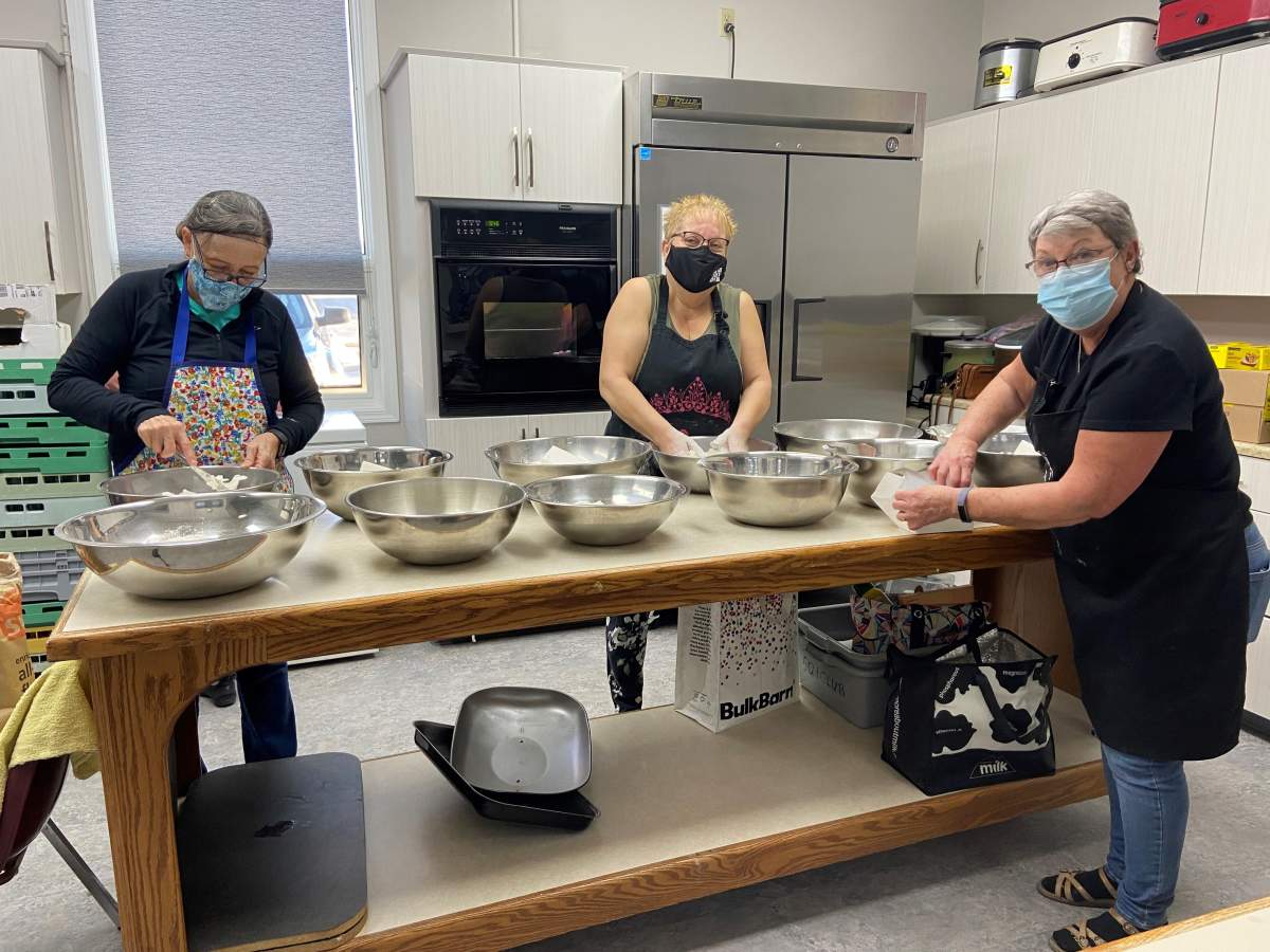 This year, the volunteers in Beaumont made more than 800 pies and sold them every Saturday morning in November.