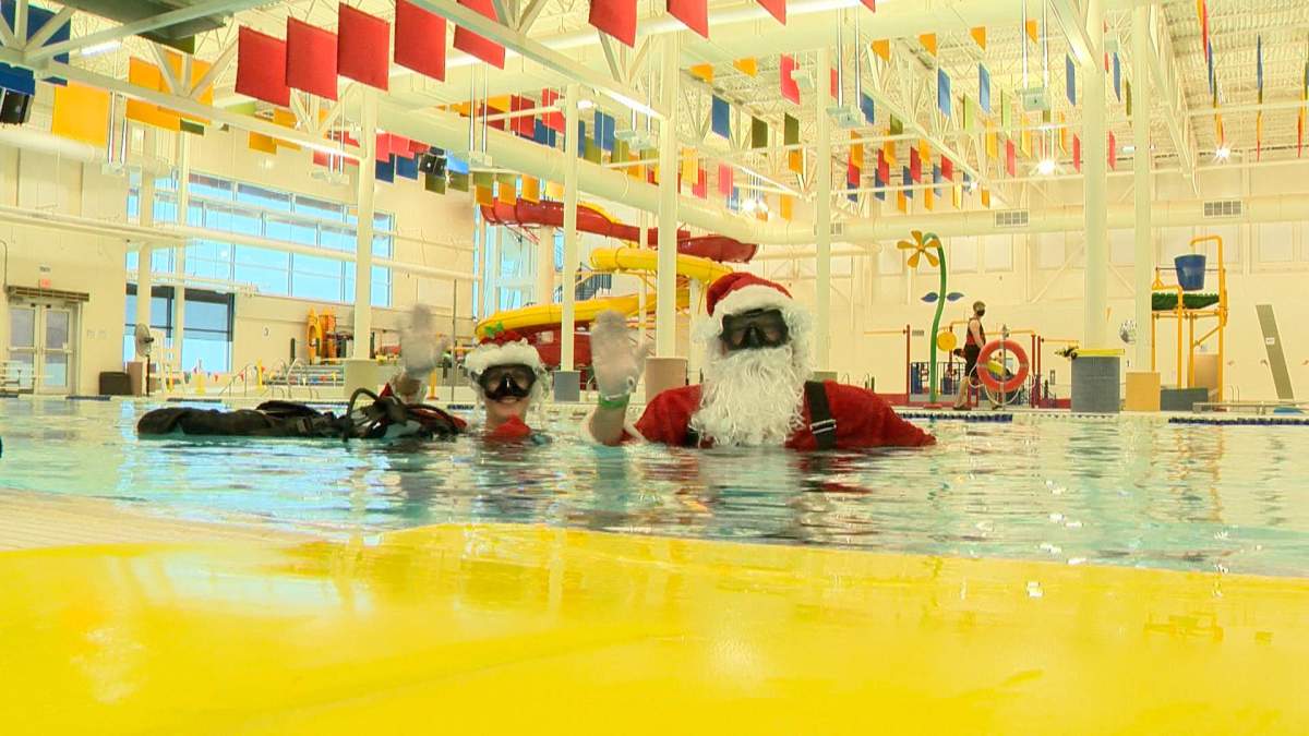 The Clauses wanted to share their hidden passion of diving and encourage more people to take up the sport. .