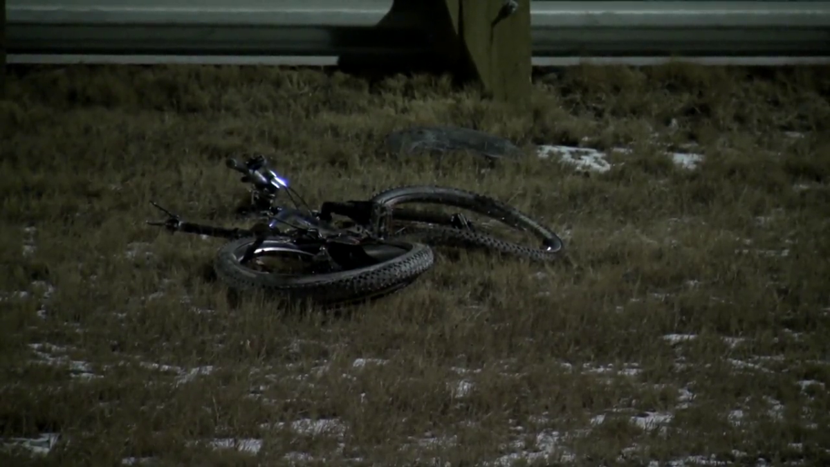 A cyclist was injured after a van hit him in Calgary on Saturday, Dec. 11, 2021.