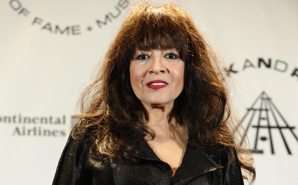 FILE - Ronnie Spector appears in the press room after performing at the Rock and Roll Hall of Fame induction ceremony on March 15, 2010, in New York. Spector, the cat-eyed, bee-hived rock 'n' roll siren who sang such 1960s hits as "Be My Baby," "Baby I Love You" and "Walking in the Rain" as the leader of the girl group the Ronettes, has died. She was 78. (AP Photo/Peter Kramer, File).