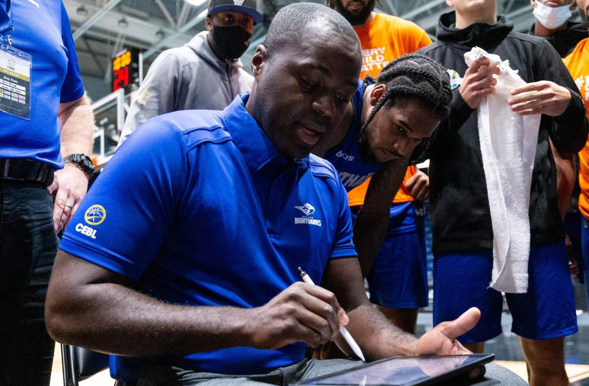 Charles Kissi of the Guelph Nighthawks